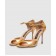 Золотые кожаные босоножки Godiva