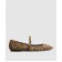 Бежевые кожаные балетки Diamond Tilda Flat в анималистичный принт.