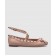 Бежевые кожаные балетки Rockstud