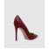 Красные кожаные лакированные лодочки GIANVITO